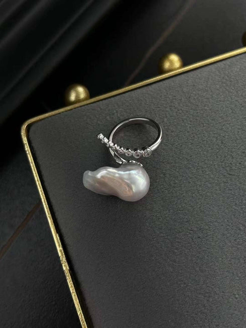 Cessie Bold Baroque Freshwater Pearl Ring - House Of Pearls